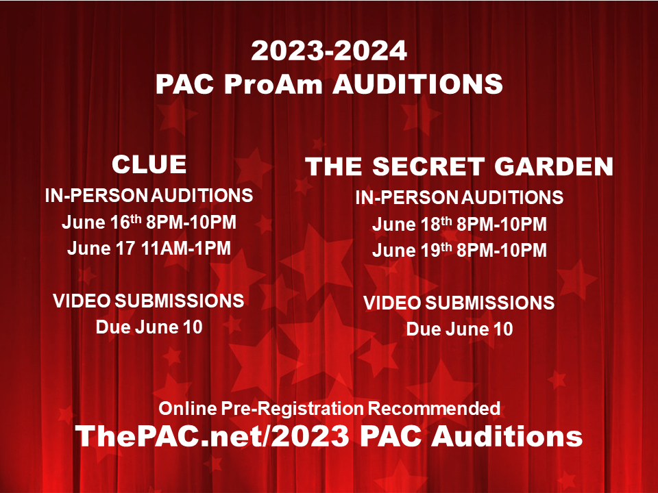 20232024 PAC Auditions The PAC